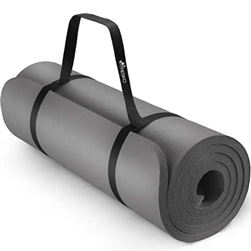 TRESKO® Esterilla de fitness 185 x 60 cm y 190 x 100 cm para gimnasia, yoga, pilates y cualquier tipo de entrenamiento | Suave y cómoda | Espuma NBR