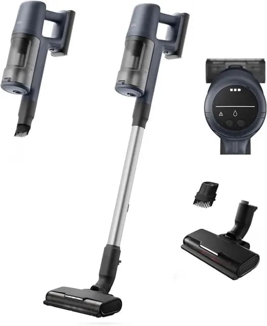 AEG Aspiradora Sin Cable AP61CB21DB, 21.6 V, Autonomía 40 min, Capacidad 0,5 L, Aspirador Escoba Vertical, Cepillo con Luces LED, Boquilla Multi-Superficies, Azul