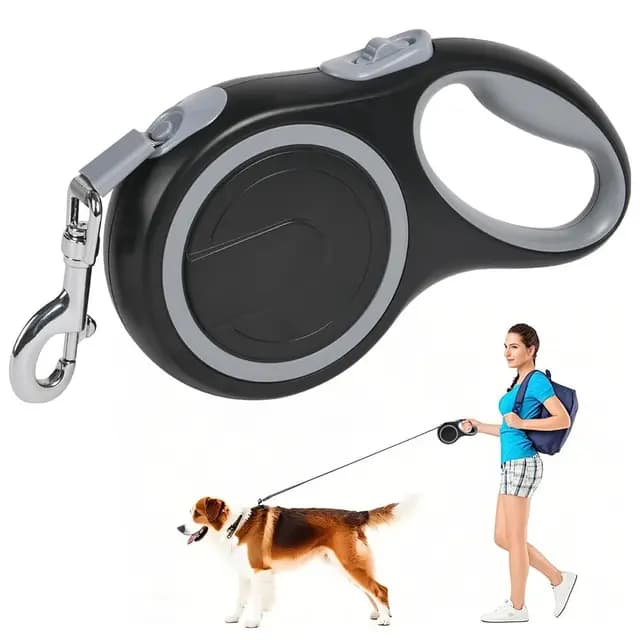 Aomig Correa Perro Extensible, 8m Correa Retráctil 360° Anti-Enredo para Perros, Correa Perro con Mango Antideslizante, Cinta Nylon Resistente y Botón de Bloqueo Rápido
