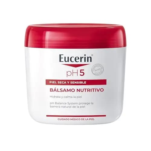 Eucerin pH5 Bálsamo Nutritivo (450 ml), crema hidratante de textura suave, hidratante corporal y facial con Dexpantenol y Glicerina hidratantes y protectores para piel seca y sensible