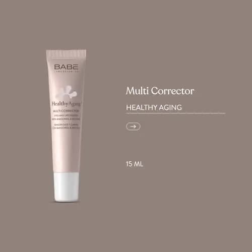 Laboratorios Babé - Multi Corrector Tensor Ojos y Labios 15ml| HealthyAging+ |Combate las Arrugas | Elimina Bolsas y Ojeras| Efecto Tensor Boca | Mejor Contorno de Ojos |Serum Contorno de Ojos