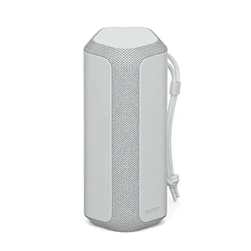 Sony SRS-XE200 - Altavoz inalámbrico bluetooth portátil con sonido amplio y correa, resistente al agua, resistente a los golpes, 16 horas de duración de la batería y carga rápida, gris claro