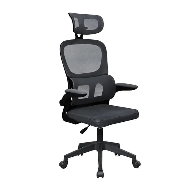 Mars Gaming MGC-ERGOPRO, Silla Ergonómica Profesional, Soporte Lumbar Activo, Malla Transpirable, Altura Ajustable 120-130cm, Reposabrazos Abatibles, Reposacabezas Regulable, Silla de Oficina, Negro