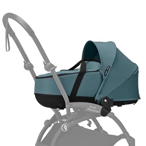 Capazo para Recién Nacido para Stokke YOYO, Aqua - Para bebés de hasta 6 meses o 9 kg - Incluye capazo semirrígido, colchón doble y cubrepiés - Requiere el chasis de YOYO (se vende por separado)