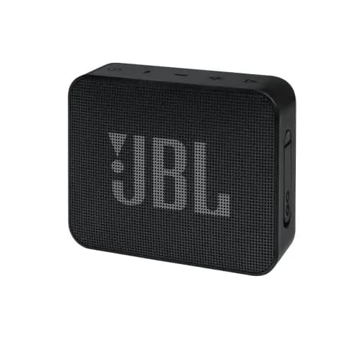 JBL GO Essential Altavoz pequeño Bluetooth, altavoz impermeable y portátil para llevar, hasta 5 horas de reproducción con una sola carga de batería, negro