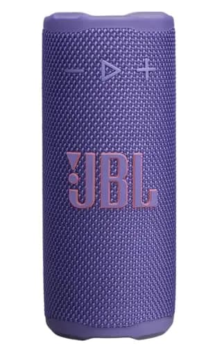 JBL Grip, Altavoz Bluetooth Compacto, Sonido JBL Pro, AI Sound Boost, Resistencia al Agua IP68, luz Ambiental, autonomía de 14 h, conexión Multi-Altavoz Auracast, aplicación JBL Portable, Violeta