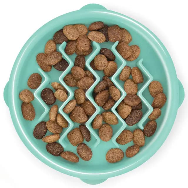 Outward Hound Fun Feeder Slo-Bowl Comedero Antivoracidad Verde S/XS