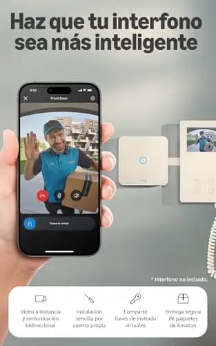 Ring Intercom Video (última generación) | Haz que tu interfono sea más inteligente | Transmisión de vídeo, llaves virtuales y acceso a distancia | Instalación por cuenta propia