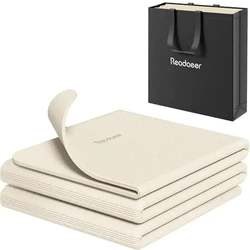 READAEER Esterilla de yoga plegable para viajes, esterilla de yoga plegable de 6 mm de grosor con bolsa de transporte, esterilla antideslizante de TPE para ejercicios de pilates