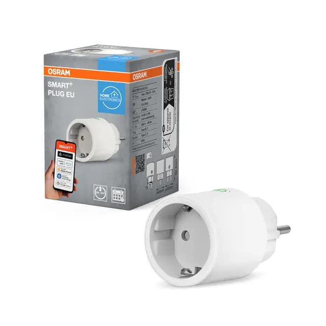 OSRAM enchufe smart WiFi con Matter, compatible con Alexa – añade fácilmente dispositivos de hasta 2300 W a tu casa conectada, control por voz simple y fiable (no compatible con aplicación SMART+)