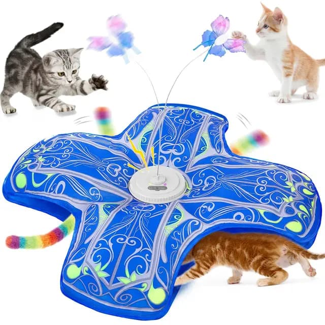 Juguete interactivo para gatos de apartamento [Revalorizado] Recargable, activado por el tacto, juguete para gatos con revoloteo