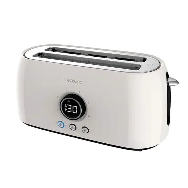 Cecotec Tostadora Digital ClassicToast 15000 Beige Extra Double. 1500 W, Capacidad para 4 Tostadas, 2 Ranuras Largas extraanchas, 3 Funciones, Luz LED, Incluye Varillas superiores – Imagen 1