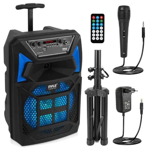 Pyle PPHP82SM Altavoz PA Bluetooth Portátil con Micrófono
