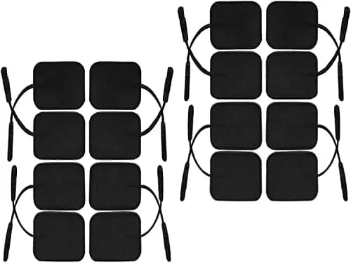 iSTIM Electrodos TENS EMS Reutilizables Autoadhesivos 5x5 cm Negro Pack 16
