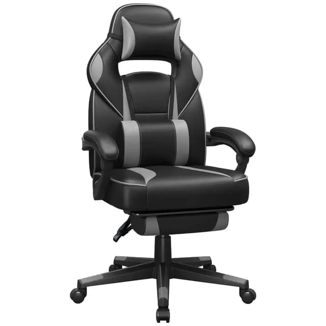 SONGMICS OBG073B03 Silla Gaming Ergonómica con Reposapiés