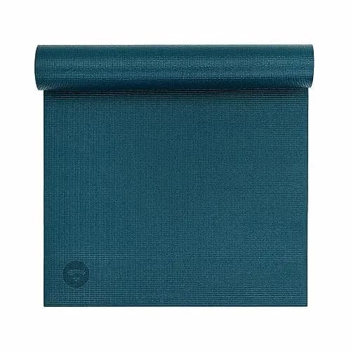 Esterilla de yoga Asana Mat, antideslizante, 183 x 60 cm, PVC de 4 mm, no solo para principiantes, alfombra de gimnasia, sin ftalatos, sin sustancia nocivas, petróleo