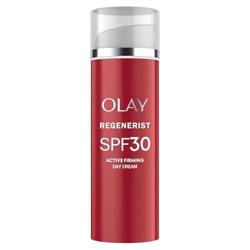 Olay Regenerist Crema Facial de Día SPF30. Hidratante Antiarrugas y Reafirmante Activa con Protección Solar SPF30, Niacinamida Antiedad y Péptidos. Regenera, Reafirma e Hidrata. No Grasa. 50 ml