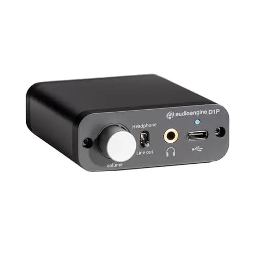 Audioengine D1P Portable Headphone Amplifier and 32 Bit DAC - Audio Switcher for Desktop Gaming and Music Lovers – Imagen 1