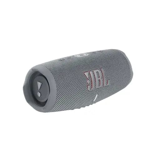 JBL - Altavoz Charge 5 portátil con Bluetooth e impermeabilidad IP67, permite cargar dispositivos con USB, gris