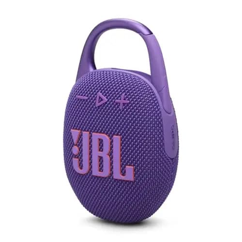 JBL Clip 5, Altavoz inalámbrico portátil con Bluetooth, resistente al agua y al polvo IP67, hasta 12h de reproducción y más con Playtime Boost activado, morado