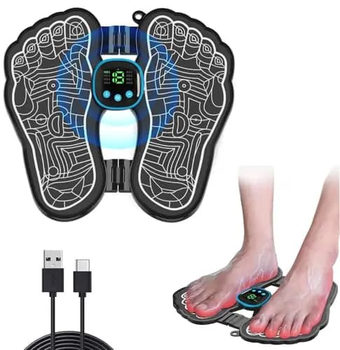 Masajeador de Pies Eléctrico,masajeador de pies,8 modos,19 niveles de intensidad,Aliviar Dolor Cansadas Mejorar la Circulación Sanguínea，alivia la rigidez,(recargable)