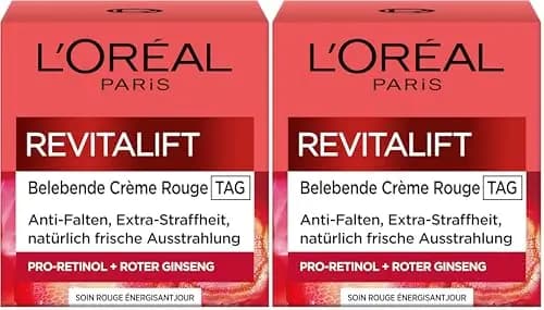 L'Oréal Paris Revitalift - Crema revitalizante para el cuidado facial, antiarrugas, extra firme, con ginseng rojo, 50 ml (Paquete de 2)