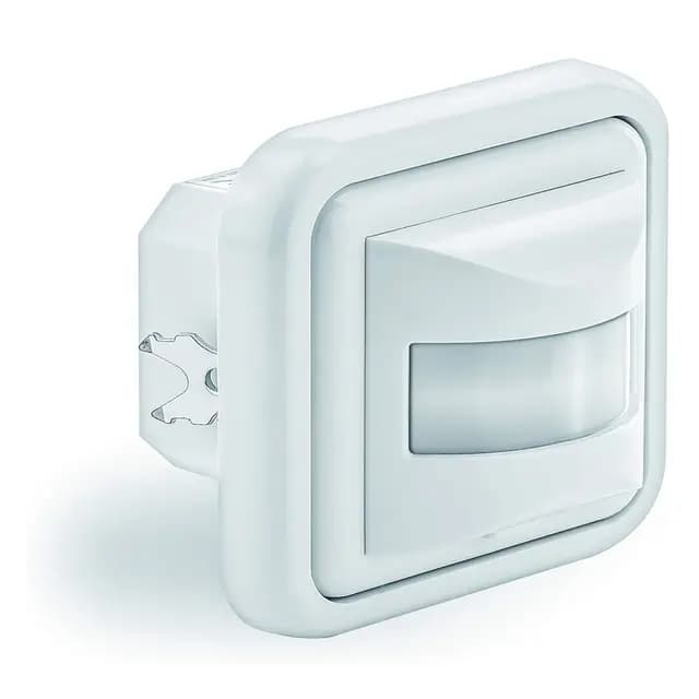 Detector de Movimiento Empotrable, para Caja de Mecanismos, Conexión 2/3 Hilos, Interruptor ON/Off/PIR, Cobertura 160°, Alcance 9 m, Temporizador 10 s–7 min, Ajuste Luz 3–2000 Lux