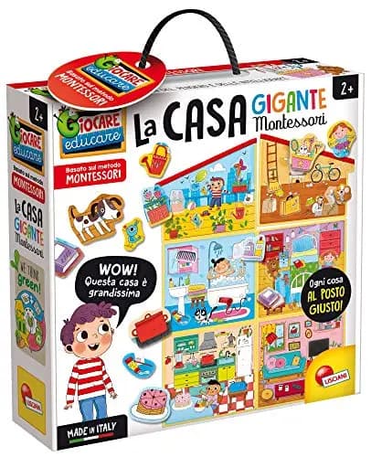 Lisciani - MONTESSORI - La Casa - Rompecabezas Para Niños a Partir de 2 años - Enseña a Colocar cada Cosa en su Lugar en la Casa - Juego Educativo - Fabricado en Italia (El empaque puede variar)
