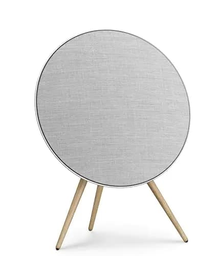 Bang & Olufsen Beosound A9 (5ª generación) – Altavoz WiFi y Bluetooth para casa, Altavoz de pie Potente con Sonido Envolvente, diseño icónico con Patas de Roble para salón - Natural Aluminium