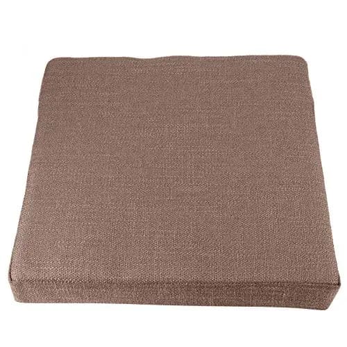 Esterilla de Meditación, Cojín Extraíble, Engrosada para Suelo, Yoga, Ceremonia del Té, Decoración de Ventanas, Meditación(Lino cuadrado marrón)