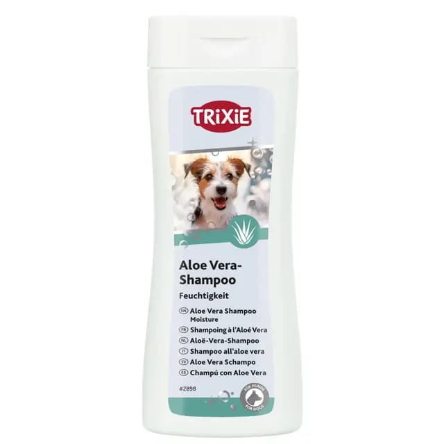 Trixie - Champú con Aloe Vera 250 ml para Perros, Higienizante y Suave, Calma la Piel Sensible y Aporta Hidratación Natural, Cuidado y Limpieza Eficaz