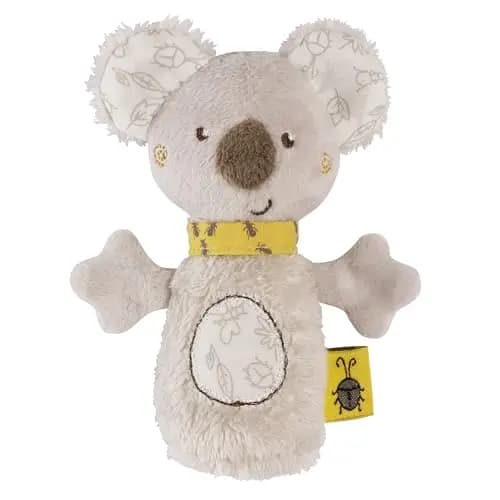 Fehn Mini sonajero koala - Mini sonajero para agitar, tocar y jugar con un peluche de tela muy suave - Un fiel compañero para bebés y niños pequeños a partir de 0 meses