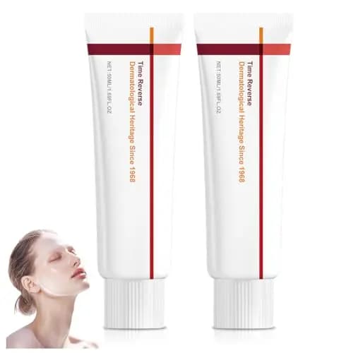 2 Piezas Crema Time Reverse, Cremas Faciales Crema Antiarrugas Rápida Absorción y Nutritiva Crema Reafirmante Para Piel Sensible, Manchas, Tono De La Piel, Calmante