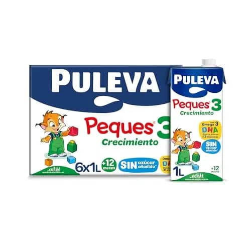 Puleva Peques 3 Leche de Crecimiento +12 Meses Pack 6 X 1l