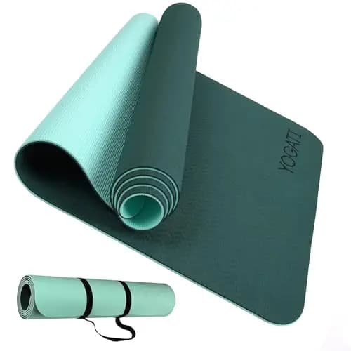YOGATI® Esterilla Yoga Antideslizante | Colchoneta Gruesa Ideal para Fitness y Pilates | Esterilla Deporte para Ejercicio Diario | TPE Yoga Mat 183x61x0.6 cm