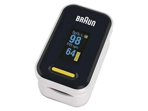 Braun YK-81CEU - Pulsioxímetro Braun 1 (Saturación de Oxígeno, Niveles de Oxígeno en Sangre, Dispositivo Médico Certificado Clínicamente Preciso) Yk-81Ceu