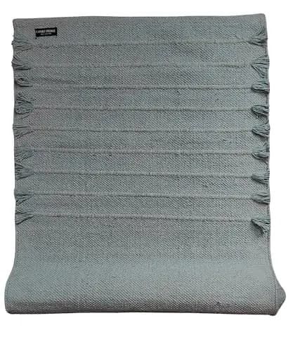 Tapete de yoga hecho a mano 100 % algodón orgánico indio, para yoga caliente, tapete de yoga natural, tapete de yoga plegable a mano, tapete de meditación para ejercicio,