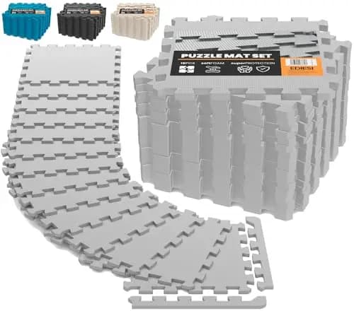 EDIESI, Suelo Gimnasio, Tatami, Ejercicio en Casa, para Maquinas de Deporte, Suelo Piscinas Desmontables, Colchoneta de Goma Eva, Alfombra Puzzle, Gym