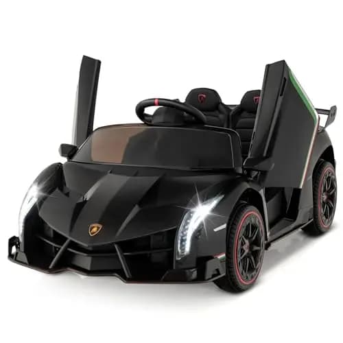 COSTWAY Lamborghini Coche Eléctrico Infantil 12V Negro