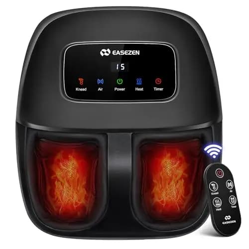 EaseZen Masajeador de Pies Shiatsu con Calor, Masajeador de Pies para Relajación con Mando a Distancia y Pantalla LCD, Regalo Perfecto para Ellos/Ellas/Madres/Padres, Adecuado hasta la Talla 48