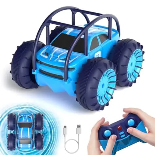 MaxTronic Coche RC Anfibio Todoterreno 4WD con LED