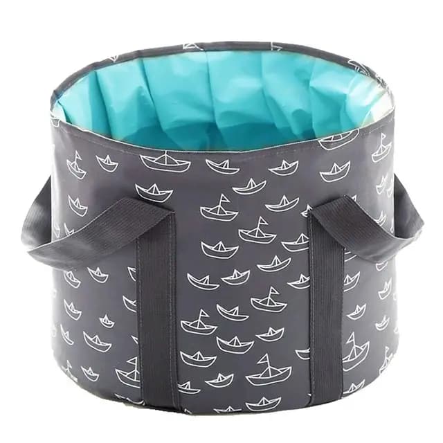 Cubo Plegable para Remojo de Pies - Bañera Portátil de Viaje, Spa, Lavabo de Pedicura, para Aire Libre y Camping (Gris)