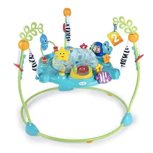 Baby Einstein, Saltador de actividades educativo y juguete de suelo 2 en 1 Curiosity Cove, de la colección Ocean Explorers, 6-12 meses
