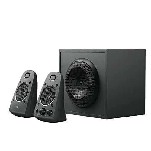 Logitech Z625 Sistema de Altavoces 2.1 Subwoofer, THX, 400W de Pico, Graves Profundos, Entrada Óptica 3.5 mm/RCA, Enchufe EU, PC/PS4/Xbox/Reproductor/DVD Player/TV/Smartphone/Tablet, Negro