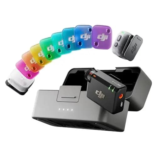 dji Mic Mini 2 (2TX + 1RX estándar + Estuche de Carga), micrófono inalámbrico para móvil iPhone y Android/cámara/Tableta/PC, batería 48h, transmisión hasta 400m, Cubierta magnética Multicolor