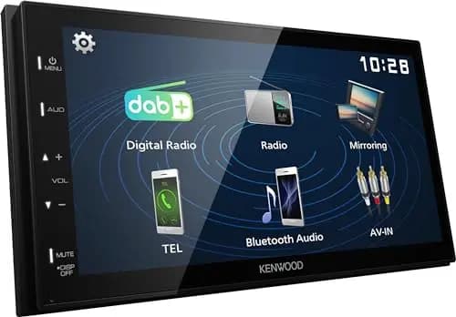 Kenwood DMX129DAB - Receptor AV Digital Media de 17,3 cm (6,8") con Quick Boot y Android USB Mirroring (4x45W, DSP, Dab+/FM, BT, 3X Pre-out 2V, USB, iPod/iPhone Control)