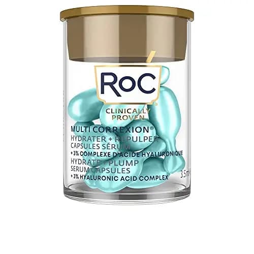 RoC - Multi Correxion Hydrate + Plump Cápsulas de Suero - Máxima Potencia de Relleno - Para Hidratar la Piel - Ácido Hialurónico - 10 Piezas