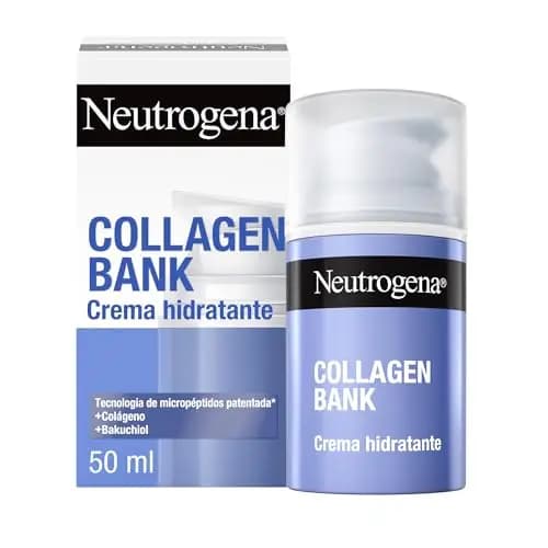 Neutrogena Collagen Bank Crema hidratante facial (1 x 50 ml), crema de noche anti-edad que preserva el colágeno, para una piel más tersa, apta para rostro y cuello
