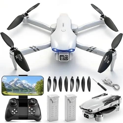 Jiakora Dron con Cámara para Niños y Adultos, Drone para Principiantes, FPV Mini Drone Plegable, Dron Cuadricóptero con Motor sin Escobilla, 2 Baterías, Hover Automático, Regalos Juguetes Niño 8+ años