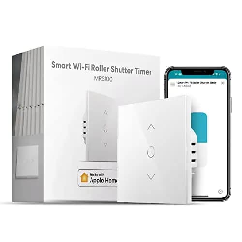 Meross Interruptor de Cortina Alexa, Interruptor de Persianas LED Inteligentes WiFi, Compatible con Apple HomeKit Siri, Alexa y Google Assistant, Necesita Cable Neutro, Upgrade Versión